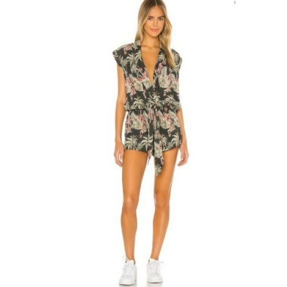 One Teaspoon X Revolve Kingston Jumpsuit in Night Palm S NWT - Picture 1 of 16